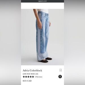 NWT AG Adria Colorblock

LOW-RISE WIDE LEG